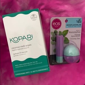 Kopari wipes and eos balm. Brand new, sealed